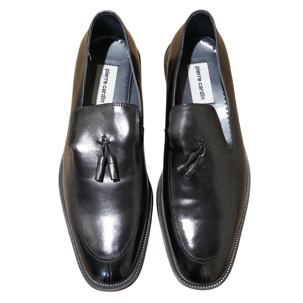 Pierre Cardin Michael Loafers Mens Size 13 Black New Tassel Shoes